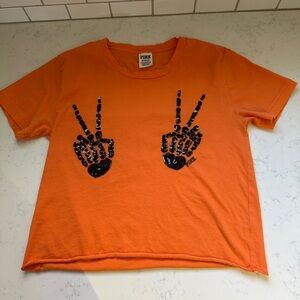 PINK Victoria's Secret Halloween crop top.